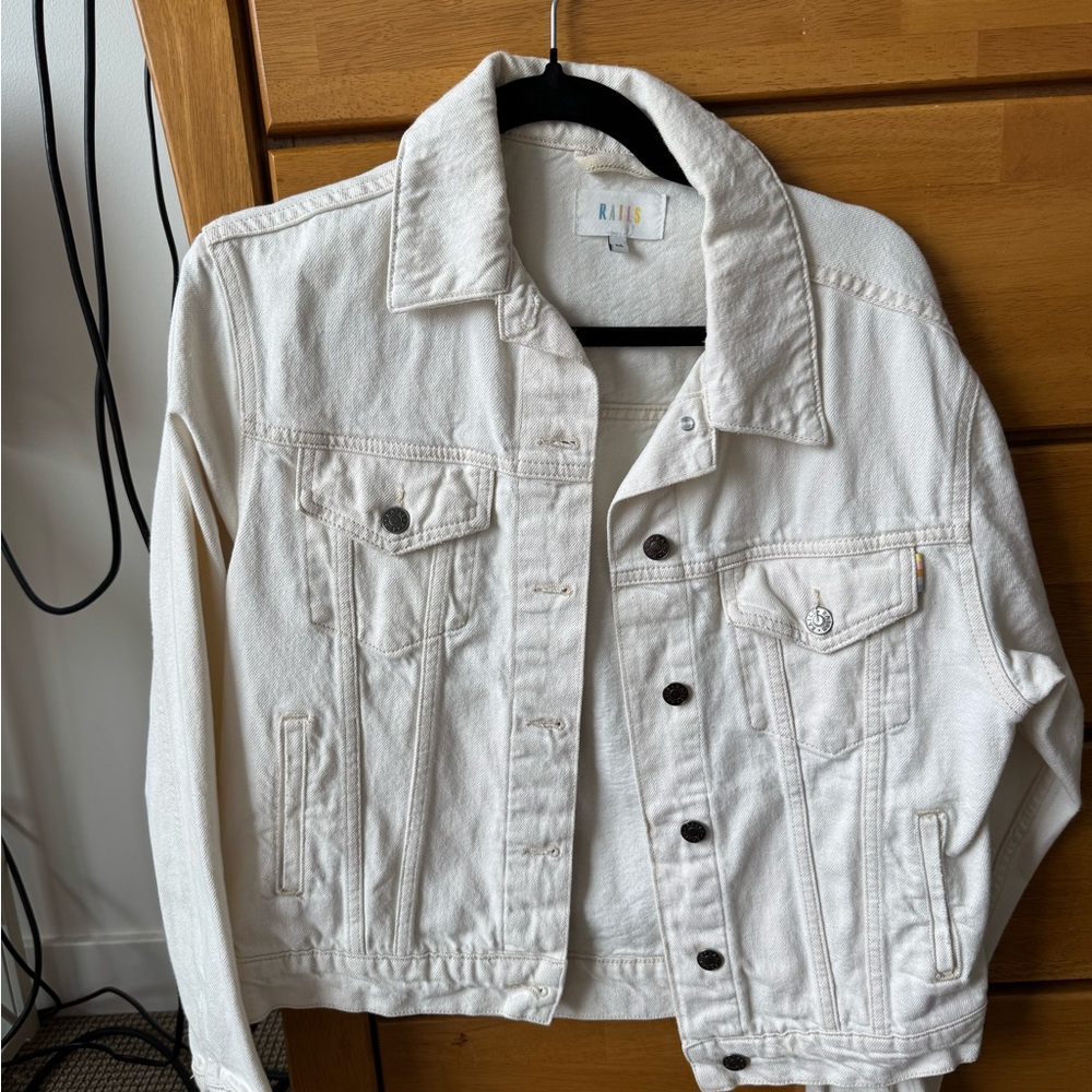 Rails White Denim Jacket